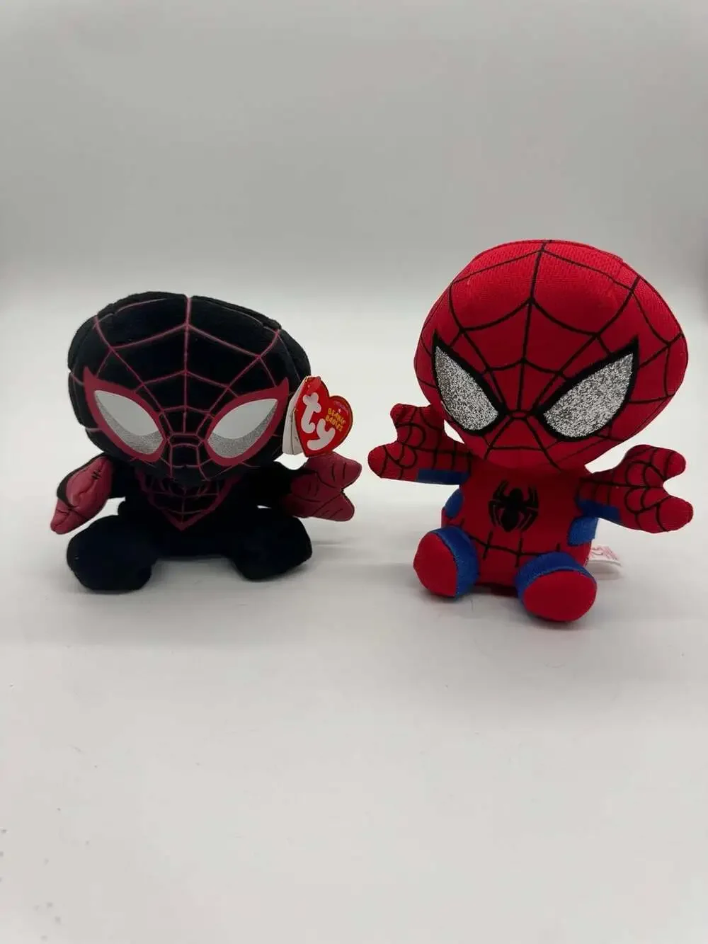 2 Ty Beanie Baby Marvel Miles Morales Spider-Man Plush